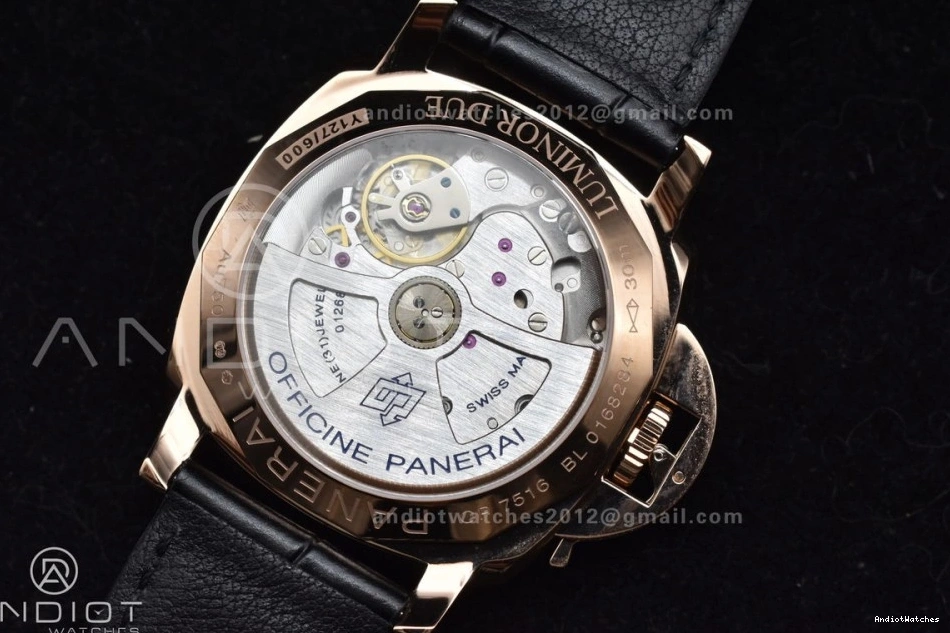 Dial P White Black OnTrend VSF 983 on Due 42mm Edition Strap Luminor PAM1336 Leather Best 0430
